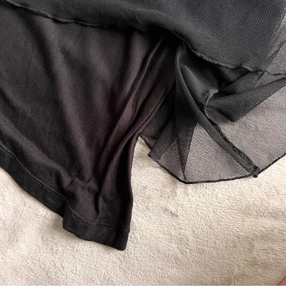 Hunza 80s 90s Vintage Mesh Sequin Embellished Sleeveless Midi Slip Dress Black - Picture 8 of 11